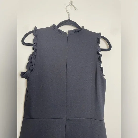 NWT Amanda Uprichard‎ Ruffle Sleeveless Mini Dress in Black - L - Picture 5 of 8